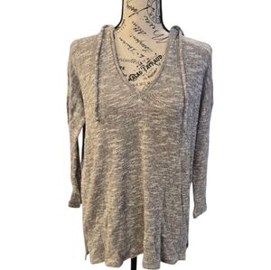 Old Navy Women's Light Gray Knit Hoodie